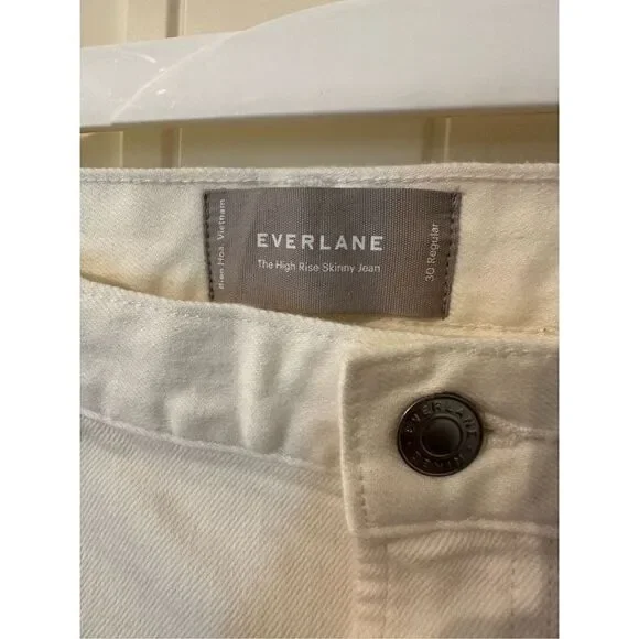 Everlane Women’s The High Rise Skinny Jean in Bone - Size 30 - Picture 4 of 9